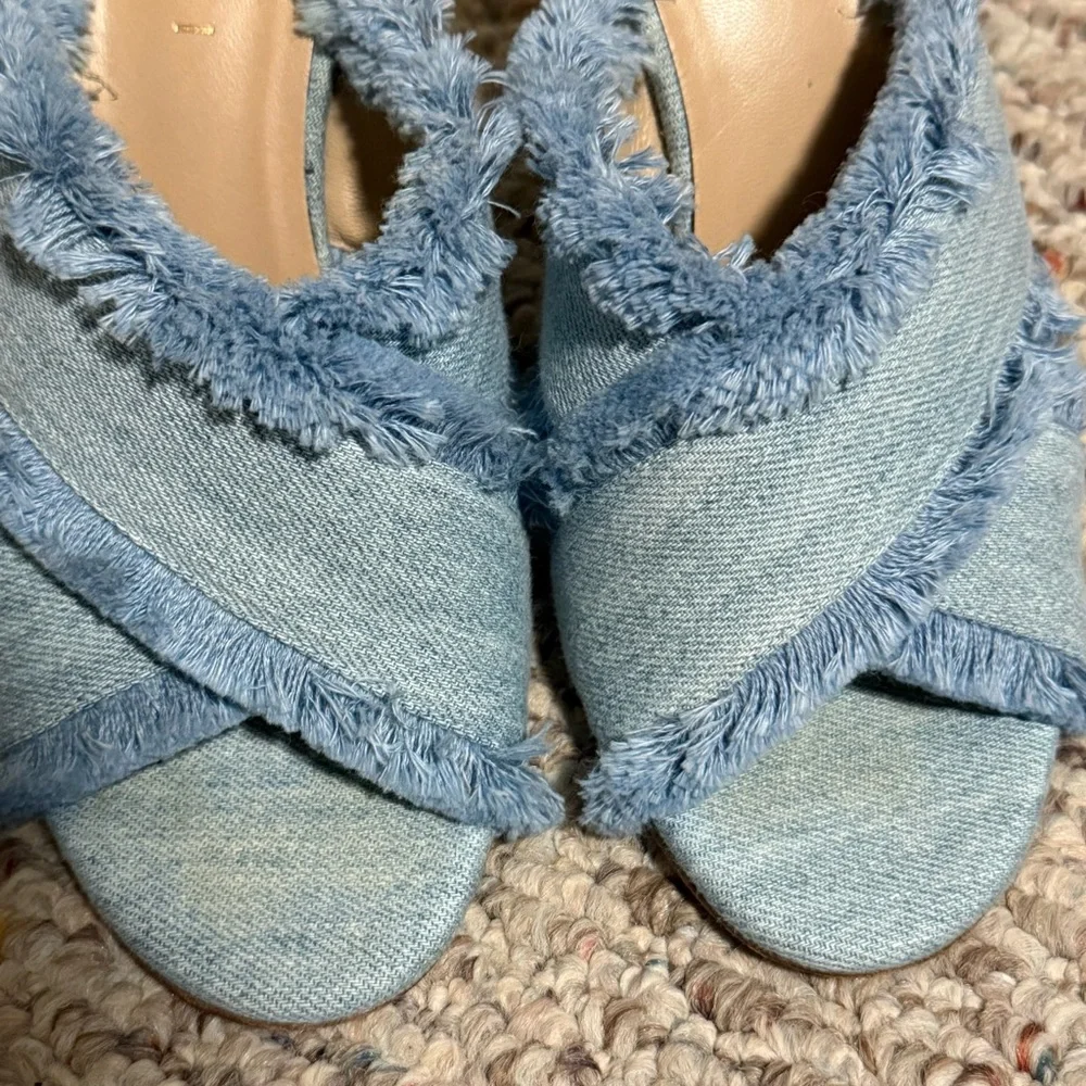 M. Gemi Denim Spezia Fray Mules Heel- Size 37 (7) - Picture 5 of 11
